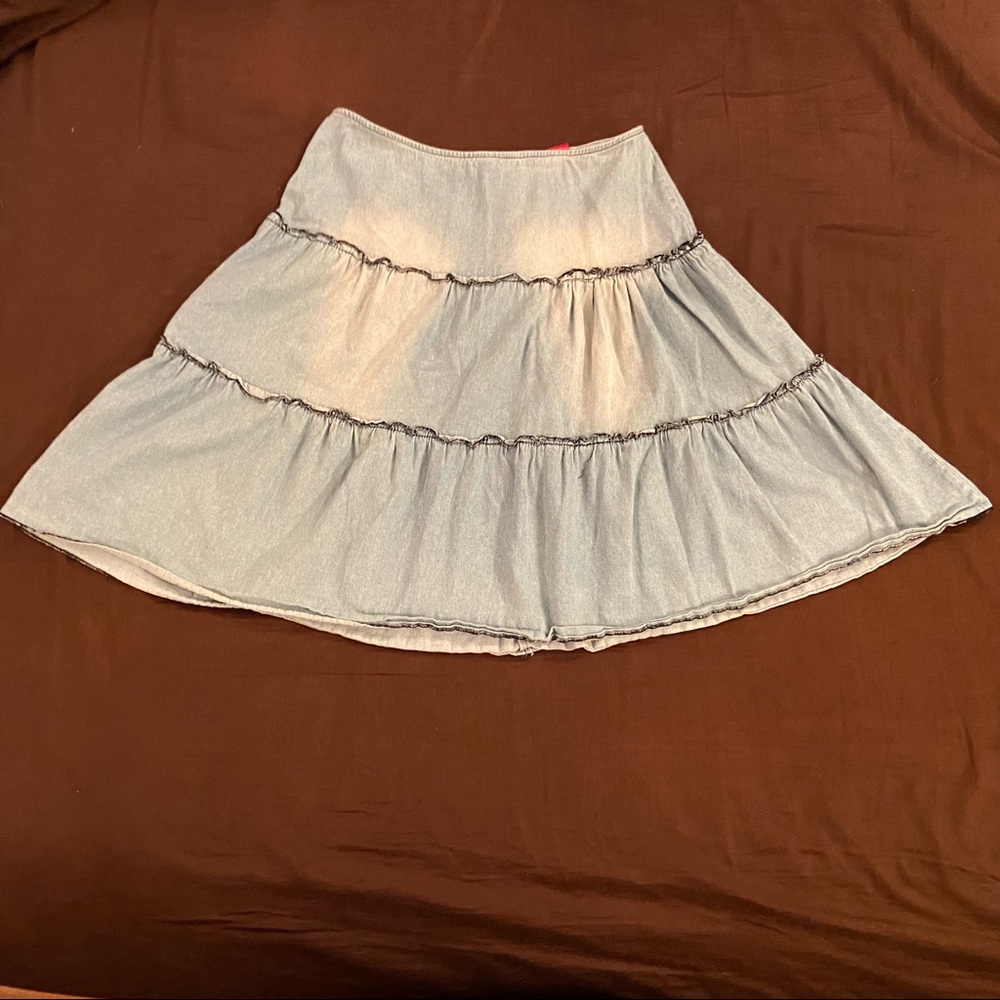 Mossimo (Target) Denim Ruffled Skirt